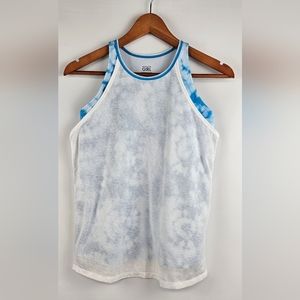 Athleta girl size XL 14 blue & white tie-dye active tank